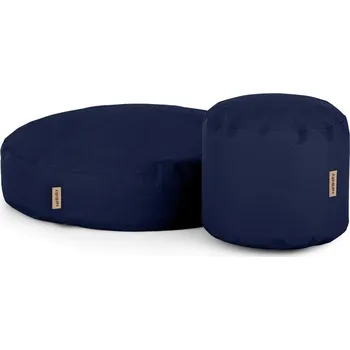 Sedací pytel SakyPaky set - sedací vak Žiži a taburet tmavě modrá