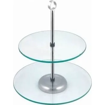 etažér Etažér skleněný, 2 patra, 30cm