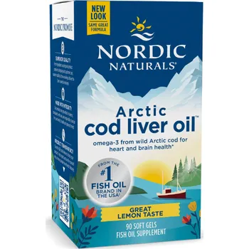 Nordic Naturals - Olej z jater arktické tresky, 750 mg citrón - 90 softgelových kapslí