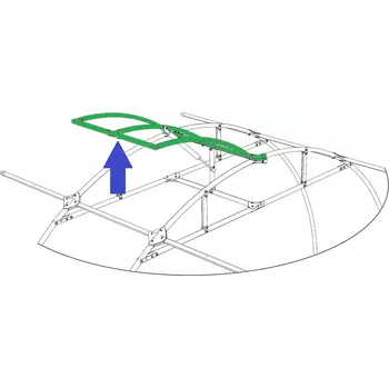 Skleník STŘEŠNÍ OKNO NA ZAHRADNÍ MONTOVANÝ SKLENÍK GrowDome - 3