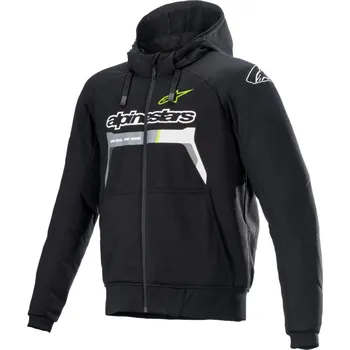 Moto oblečení Bunda CHROME IGNITION HOODIE, ALPINESTARS (černá/žlutá fluo/šedá/bílá) 2026 L