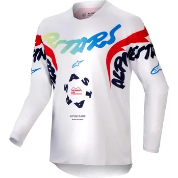 Moto bunda Dres RACER HANA, ALPINESTARS, dětský (bílá/multicolor) 2024 L