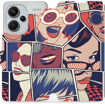 Pouzdro na mobilní telefon Flipové pouzdro Mobiwear - Xiaomi Redmi Note 13 Pro Plus 5G - VP18P Komiks (Knížkové flip pouzdro, obal, kryt na mobil Xiaomi Redmi Note 13 Pro Plus 5G - VP18P Komiks, materiál Umělá kůže + TPU - ochrana 360°, stojánek, silikonová vanička, magnetické)