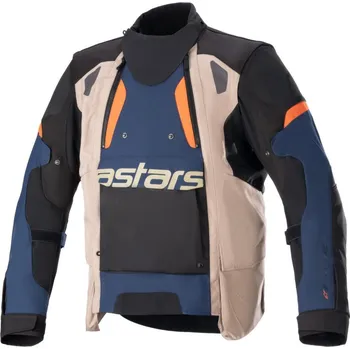 Moto bunda Bunda HALO DRYSTAR, ALPINESTARS (tmavě modrá/khaki/oranžová/černá) 2026 M