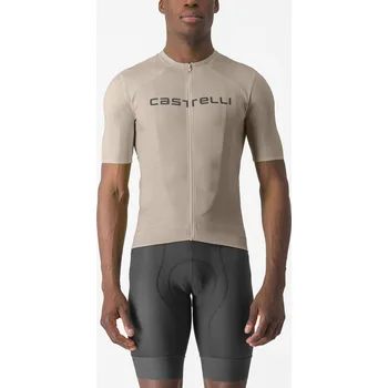 cyklistický dres Castelli Prologo Lite Jersey 3XL béžová/šedá - 10 % pro přihlášené BFEXTRA10