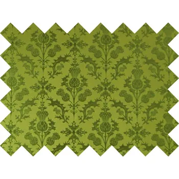 HEDVA ČESKÝ BROKÁT Vzorek brokátu 5x10cm 50749 BODLÁK olivová