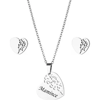 Souprava šperků Souprava náušnice a přívěsek s řetízkem z chirurgické oceli Oriental