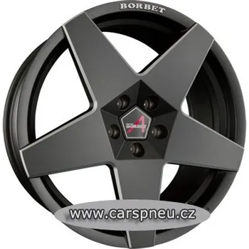 Alu kolo Borbet A matt black poliert - 8,0x18, 5x120, ET45 (8x18) (496411)