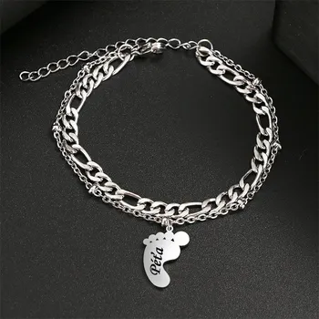 Náramek Dámský náramek z chirurgické oceli Deluxe Nožička