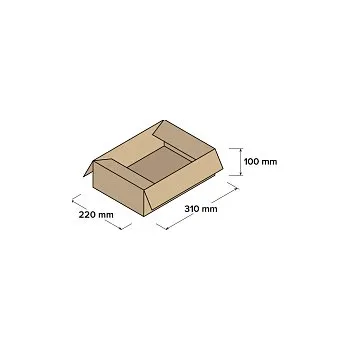Úložný box Kartonové krabice 3VVL 310x220x100mm (A4), 25 ks