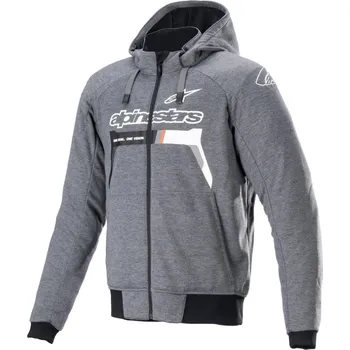 Moto oblečení Bunda CHROME IGNITION HOODIE, ALPINESTARS (šedá/bílá/černá/červená) 2026 2XL