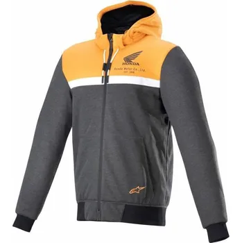 Moto bunda Bunda CHROME STREET HOODIE HONDA kolekce, ALPINESTARS (černá/šedá/oranžová) M