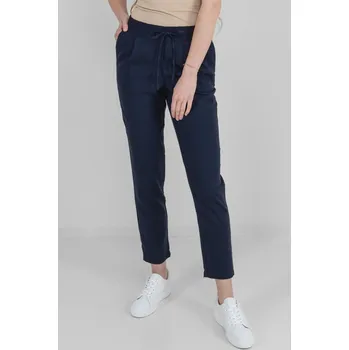 Dámské kalhoty Vero Moda dámské lněné kalhoty Jesmilo tmavě modré Velikost: XXL