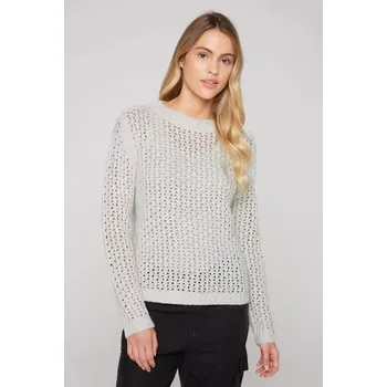 Dámský svetr Soccx SVETR ST2401-4381-22 L, Bílá