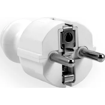 Elektrická vidlice ELGOTECH Vidlice WT-30 250V/16A přímá SCHUKO IP20 bílá