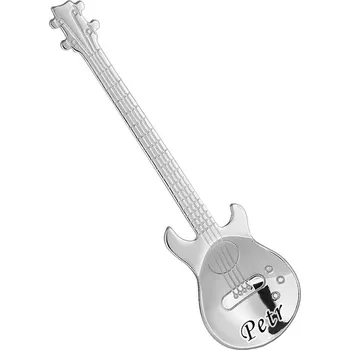 Ocelová čajová lžička Kytara