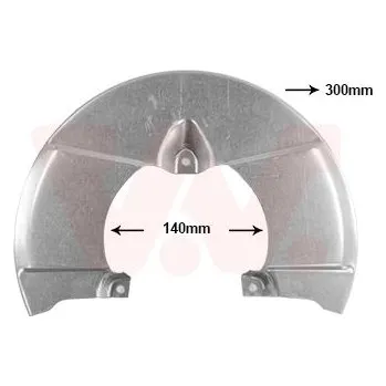 Brzdový kotouč Ochranný plech proti rozstřikování, brzdový kotouč VAN WEZEL 2815371
