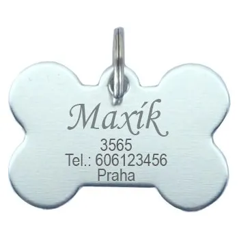 psí známka Psí známka - stříbrná kost XL