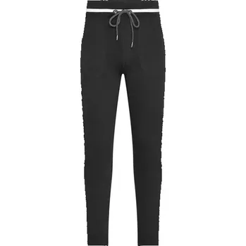 James & Nicholson (Daiber) Pánské tepláky s kontrastním pruhem JN780 - Černá / bílá | 3XL