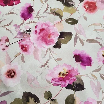 BYTEMA Dekorační látka RŮŽOVÝ KEŘ šíře 140 cm