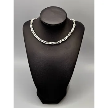 Náhrdelník Ocelový řetízek č.56 splétaný hádek (0,6 x 41-46 cm)