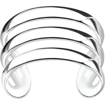 Náušnice Stříbrná záušnice Triple Line Ag 925/1000