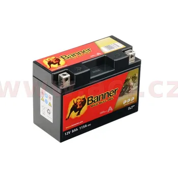 Motobaterie baterie gelová 12V, YT9B-4, 8Ah, 115A, BANNER Bike Bull GEL 150x70x105