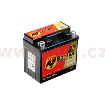 Motobaterie baterie gelová 12V, YTZ7S, 6Ah, 115A, BANNER Bike Bull GEL 113x70x105