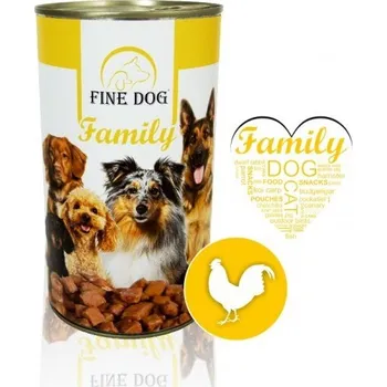 Krmivo pro psa FINE DOG Family konzerva pro PSY s DRŮBEŽÍM 1240g - NEW