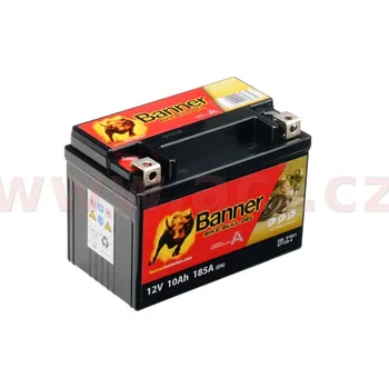 Motobaterie baterie gelová 12V, YT12A-BS, 10Ah, 185A, BANNER Bike Bull GEL 150x87x106