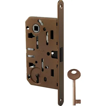 Dveřní kování AGB - Magnetický zámek MEDIANA POLARIS - BB BB otvor pro klíč, 90 mm OGS - Bronz česaný matný