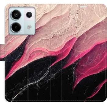 Pouzdro na mobilní telefon Flipové pouzdro iSaprio - BlackPink Marble - Xiaomi Redmi Note 13 Pro+ 5G