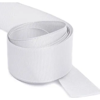 Rypsová stuha, barva Bílá, 30 mm balení 50 m