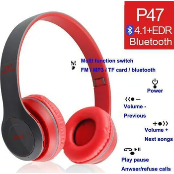 Sluchátka P47 Bluetooth Sluchátka (Bezdrátová sluchátka)