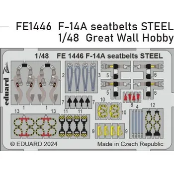 Plastikový model Eduard 1/48 F-14A seatbelts STEEL (GREAT WALL HOBBY)