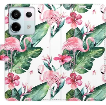 Pouzdro na mobilní telefon Flipové pouzdro iSaprio - Flamingos Pattern - Xiaomi Redmi Note 13 Pro+ 5G