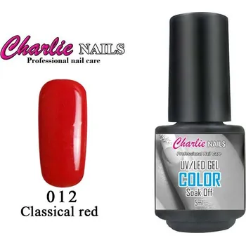 Charlie UV/LED Gel lak 5ml. č.12 červený Classical red