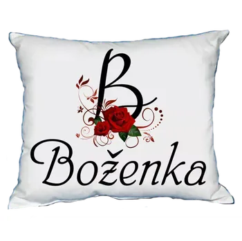 Dekorativní polštářek Polštář s dámským jménem BOŽENKA (polštářek dámské jméno )