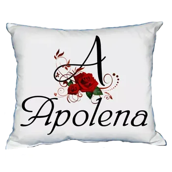 Dekorativní polštářek Polštář s dámským jménem APOLENA Černý (polštářek dámské jméno )
