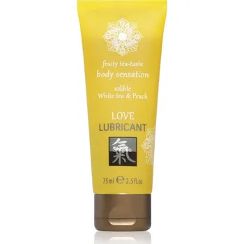 Lubrikační gel Shiatsu Love Lubricant Edible White Tea & Peach 75ml