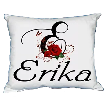 Dekorativní polštářek Polštář s dámským jménem ERIKA Bílý (polštářek dámské jméno )