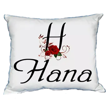 Dekorativní polštářek Polštář s dámským jménem HANA Červený (polštářek dámské jméno )