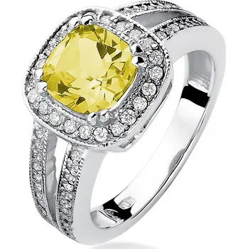 Hodinky Prsten Bonore - Bílé Zlato 585 - Citrín 2 Ct 119302