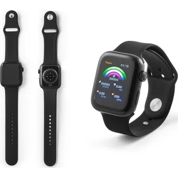 Chytré hodinky WILES. Chytré hodinky s 1.85" obrazovkou, IPX4 a 3denní výdrží baterie a silikonovým řemínkem 1 bez potisku bez potisku