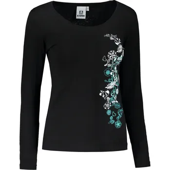 Dámské tričko Dámské triko s dlouhým rukávem ALTISPORT CARRYOVER ALW029169 ČERNOTYRKYSOVÁ M