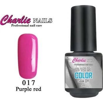 Charlie UV/LED Gel lak 5ml. č.17 růžový Purple red
