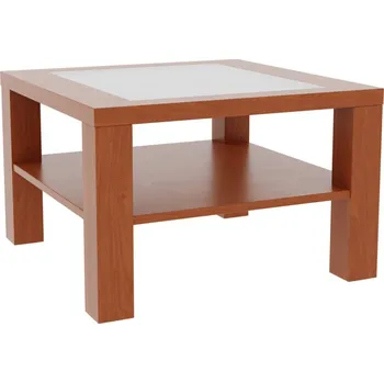 Konferenční stolek Konferenční stolek OTA sklo 80 x 80 cm, Odstín trend: B183 třešeň