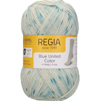 Příze Regia 4-Ply 3225 Blue united Baltic Sea Color (Ponožková příze Regia 4-Ply 3225 Blue united Baltic Sea Color)