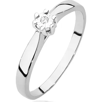 Hodinky Prsten Bonore - Bílé Zlato 585 - Diamant 0-01 Ct 106839