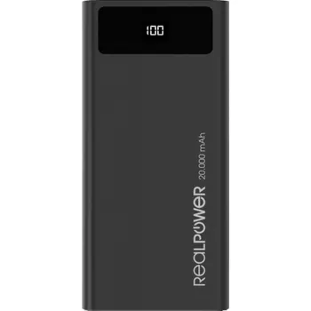 Powerbanka Powerbanka Realpower PB-20k 20000mAh černá